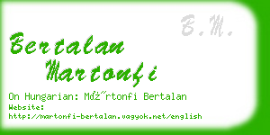 bertalan martonfi business card